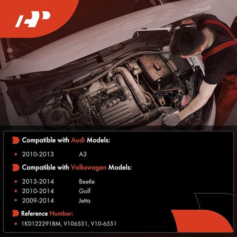 A-Premium Coolant Hose Flange Connector Compatible with Volkswagen, Audi - Jetta 2009-2014, Golf 2010-2014, Beetle 2013-2014, A3 2010-2013, A3 Sportback 2013 in Saudi Arabia