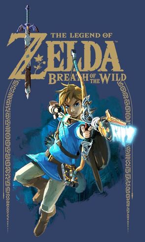 Boy's Nintendo Legend of Zelda Breath of The Wild Arch Pull Over Hoodie - Navy Blue Heather - Medium in Saudi Arabia