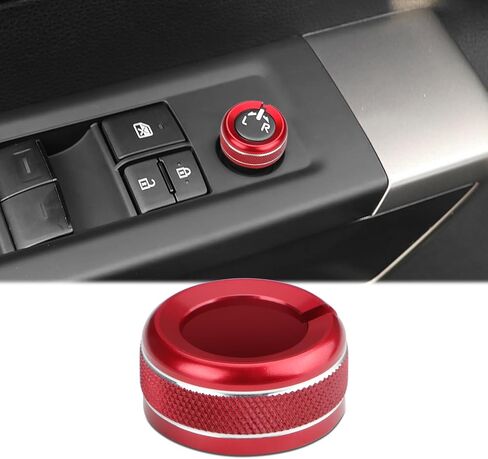 حلقة غطاء مقبض تبديل وضع القيادة من auovo متوافقة مع ملحقات Toyota Tundra 2022-2024 Sequoia Volume Knob Ring من سبائك الألومنيوم غطاء مقبض وحدة التحكم المركزية (شاشة 8 بوصة) (مجموعة قطعتين، أحمر) in Saudi Arabia