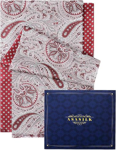 100 ٪ وشاح الحرير التوت للرجال - الفخامة 14 Momme Twill Silk Sclves for Men 10'x63 '' ' in Kuwait