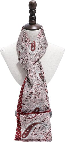 100 ٪ وشاح الحرير التوت للرجال - الفخامة 14 Momme Twill Silk Sclves for Men 10'x63 '' ' in Kuwait