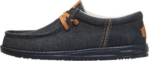 HEYDUDE Wally Funk Denim Men's Slip-On Casual Loafers | Lightweight Comfortable Shoes for Everyday Wear in Saudi Arabia