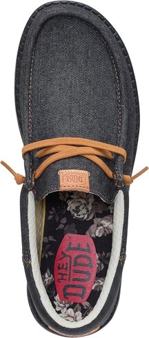 HEYDUDE Wally Funk Denim Men's Slip-On Casual Loafers | Lightweight Comfortable Shoes for Everyday Wear in Saudi Arabia