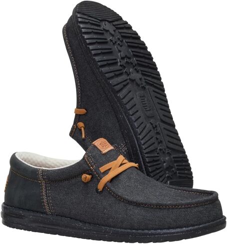 HEYDUDE Wally Funk Denim Men's Slip-On Casual Loafers | Lightweight Comfortable Shoes for Everyday Wear in Saudi Arabia