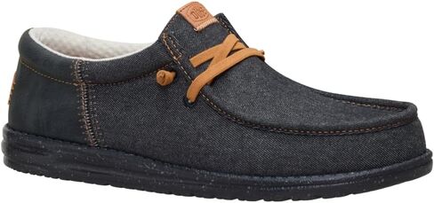 HEYDUDE Wally Funk Denim Men's Slip-On Casual Loafers | Lightweight Comfortable Shoes for Everyday Wear in Saudi Arabia