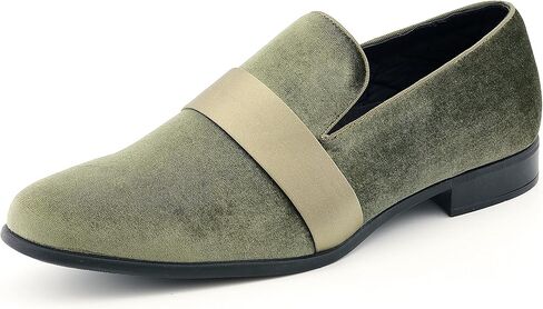 Amali King - Slippers للرجال - المتسكعون للرجال - أحذية مصممة للرجال - أحذية Tuxedo - متسكعون في المخملية - نمط بيزلي منقوش ، فرقة ساتان وقطعة in Saudi Arabia
