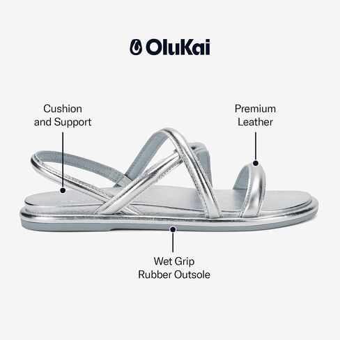 Olukai Tire Women's Strappy Sandals و Premium Leather و Design الأنيقة ، الراحة والدعم طوال اليوم in Saudi Arabia