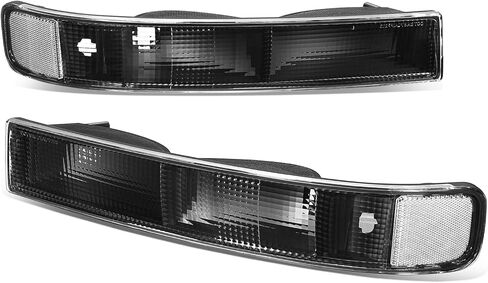 Factory Style Front Bumper Lights Compatible with Chevy Express GMC Savana 1500 2500 3500 4500 2003-2024, Driver and Passenger Side, Smoked Lens Clear Corner in Saudi Arabia