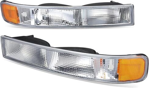 مصابيح مصنع المصد الأمامية الأمامية متوافقة مع Chevy Express GMC Savana 1500 2500 3500 4500 2003-2024 ، سائق وراكب ، عدسة مدخنة صافية in Kuwait