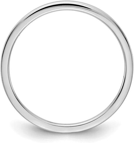 Solid 10K White Gold 1.2mm Flat Stackable Band Thin Wedding Anniversary Ring in Saudi Arabia