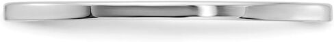 Solid 10K White Gold 1.2mm Flat Stackable Band Thin Wedding Anniversary Ring in Saudi Arabia