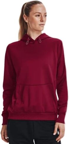 Under Armour Womens Storm Fleece Hoody Red | White 2XL in Saudi Arabia