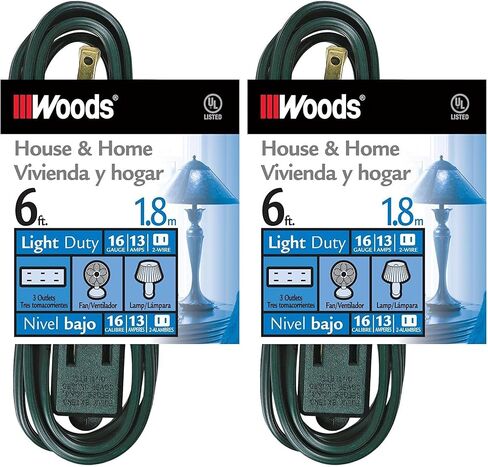 Woods 12600G Extension Cord, 6 Foot, Green in Saudi Arabia
