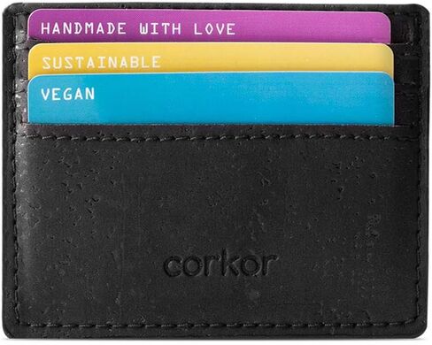 Cork Card Sleeve - Cork Wallet - جلد نباتي - خالي من القسوة - ودية للبيئة - ريفي in Kuwait