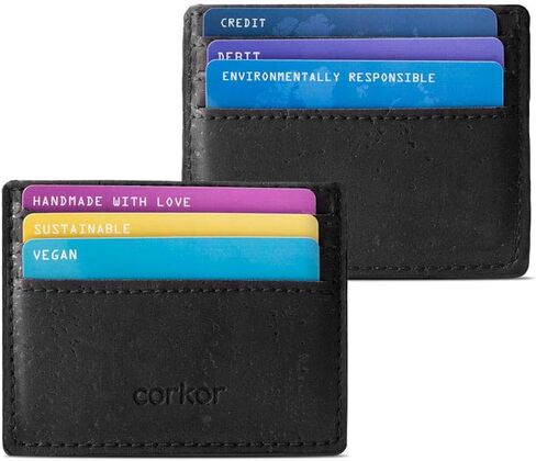 Cork Card Sleeve - Cork Wallet - جلد نباتي - خالي من القسوة - ودية للبيئة - ريفي in Kuwait