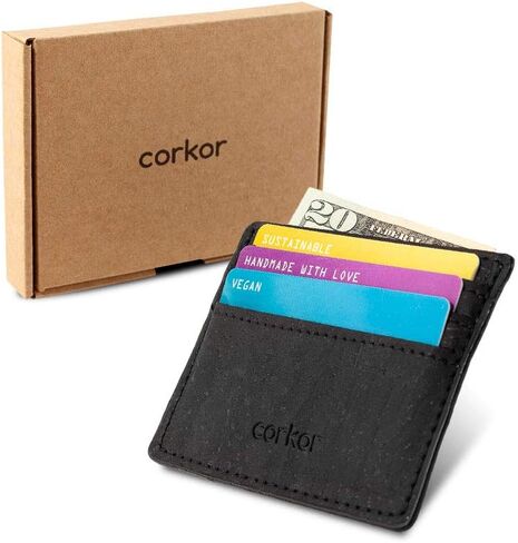 Cork Card Sleeve - Cork Wallet - جلد نباتي - خالي من القسوة - ودية للبيئة - ريفي in Kuwait