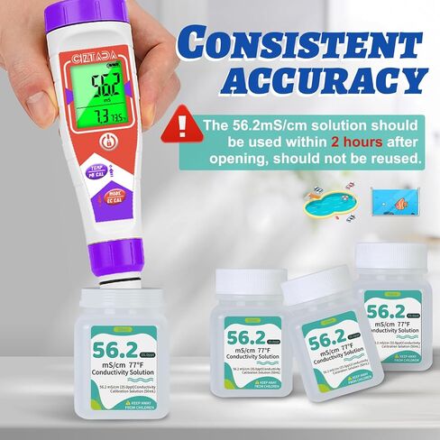 pH Calibration Solution Kit (7.00, 4.00, 10.01) for pH Meter, 50 mL Each, pH Calibration Buffer Solution for Easy Calibration, 4 Bottles pH Buffer Combo in Saudi Arabia