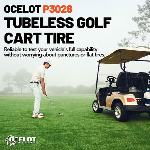 Ocelot P3026 20x10-12 Golf Cart Tires Rugged 4-Ply Multi-Terrain Tire with Superior Traction and Mud-Resistant Self-Cleaning Tread Design for Long-Lasting Performance on Any Road in Saudi Arabia