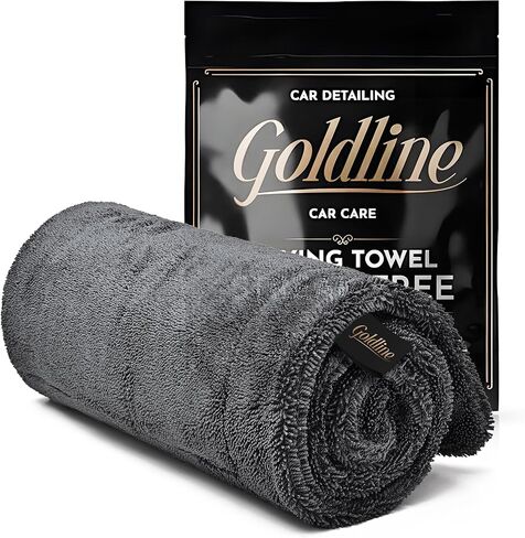 Goldline 1300 GSM XL Car Drying Towel (24x36 Inch), Ultra-Absorbent Microfiber, Streak-Free & Scratch-Free for Professional Detailing, Cars, Trucks, SUVs in Saudi Arabia
