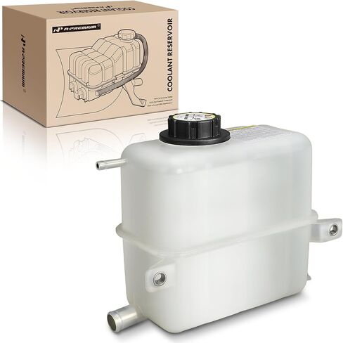 A-Premium Engine Coolant Overflow Recovery Reservoir Tank [with 2 Hose Connections] Compatible with Ford F-250 1995-1996, F-250 HD 1997, F-350/F-Super Duty 1995-1997, 7.3L - Front Side in Saudi Arabia