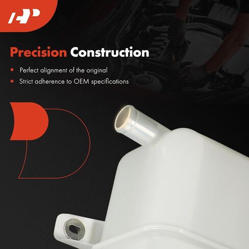 A-Premium Engine Coolant Overflow Recovery Reservoir Tank [with 2 Hose Connections] Compatible with Ford F-250 1995-1996, F-250 HD 1997, F-350/F-Super Duty 1995-1997, 7.3L - Front Side in Saudi Arabia