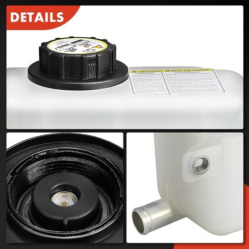 A-Premium Engine Coolant Overflow Recovery Reservoir Tank [with 2 Hose Connections] Compatible with Ford F-250 1995-1996, F-250 HD 1997, F-350/F-Super Duty 1995-1997, 7.3L - Front Side in Saudi Arabia