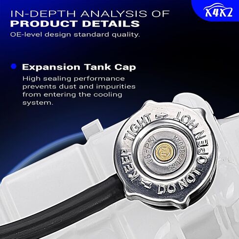 603-056 Coolant Overflow Reservoir Tank with Cap For 2005-2010 Chrysler 300/Dodge Magnum,Charger,Challenger Replaces# 4596466AF 4596466 in Saudi Arabia