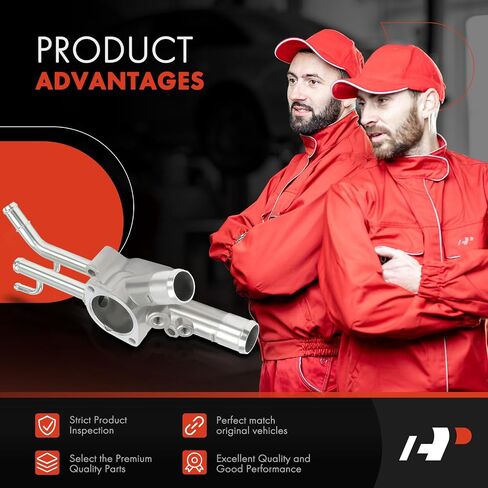 A -Premium Engine Toolant Thermostat Watering Water Outlet متوافق مع Hyundai - Elantra 1996-1998 1.8L ، Elantra 1999 2.0L ، Tiburon 1997 1.8L 2.0L ، Tiburon 1998 2.0L - Side Inner in Kuwait