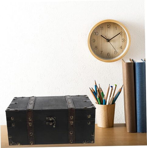 Luxshiny Vintage Treasure Chest Jewelry Jewelry Jewelry Box Box Retro Organizer للمجوهرات والذكريات ديكور جمالي أنيقة لاستخدام سطح المكتب in Kuwait