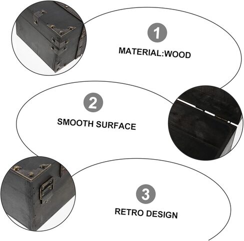 Luxshiny Vintage Treasure Chest Jewelry Jewelry Jewelry Box Box Retro Organizer للمجوهرات والذكريات ديكور جمالي أنيقة لاستخدام سطح المكتب in Kuwait