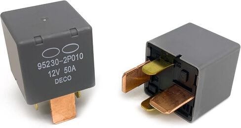 2-Pack 95230-2P010 Relay 12V 50A 4-Pin SPST - Compatible with Hyundai Santa Fe/Kia Sorento (2014-2020) - Fixes Fuel Pump, Cooling Fan & P0230/P0699 Errors in Saudi Arabia