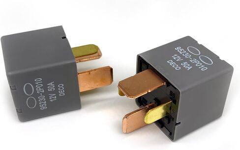 2-Pack 95230-2P010 Relay 12V 50A 4-Pin SPST - Compatible with Hyundai Santa Fe/Kia Sorento (2014-2020) - Fixes Fuel Pump, Cooling Fan & P0230/P0699 Errors in Saudi Arabia