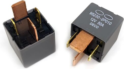 2-Pack 95230-2P010 Relay 12V 50A 4-Pin SPST - Compatible with Hyundai Santa Fe/Kia Sorento (2014-2020) - Fixes Fuel Pump, Cooling Fan & P0230/P0699 Errors in Saudi Arabia