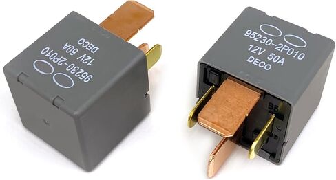 2-Pack 95230-2P010 Relay 12V 50A 4-Pin SPST - Compatible with Hyundai Santa Fe/Kia Sorento (2014-2020) - Fixes Fuel Pump, Cooling Fan & P0230/P0699 Errors in Saudi Arabia