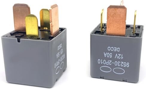 2-Pack 95230-2P010 Relay 12V 50A 4-Pin SPST - Compatible with Hyundai Santa Fe/Kia Sorento (2014-2020) - Fixes Fuel Pump, Cooling Fan & P0230/P0699 Errors in Saudi Arabia