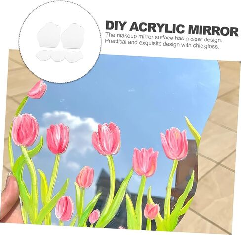 DOITOOL 5pcs Squiggle Mirror DIY Decor Mirror Irregular Acrylic Wall Hanging for Home in Saudi Arabia