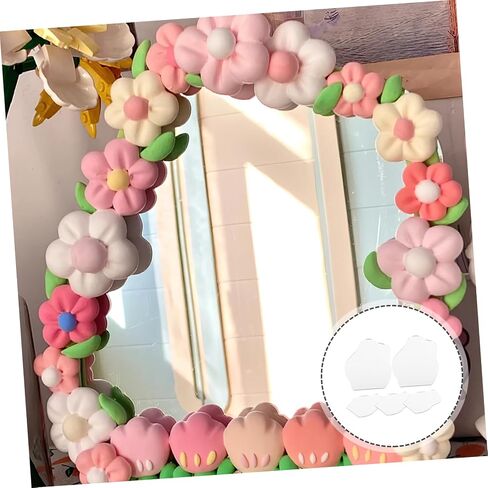 DOITOOL 5pcs Squiggle Mirror DIY Decor Mirror Irregular Acrylic Wall Hanging for Home in Saudi Arabia