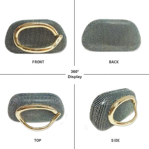 Rhinestone Clutch Purse for Women, Sparkly Evening Bag with Detachable Chain for Women Wedding Guest in Saudi Arabia