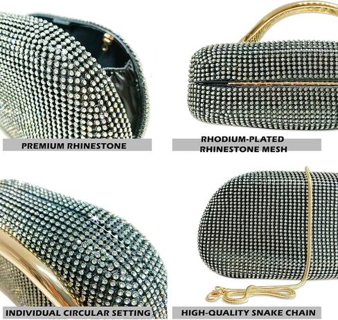 Rhinestone Clutch Purse for Women, Sparkly Evening Bag with Detachable Chain for Women Wedding Guest in Saudi Arabia