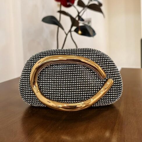Rhinestone Clutch Purse for Women, Sparkly Evening Bag with Detachable Chain for Women Wedding Guest in Saudi Arabia