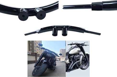 Gloss Black 4" Rise 2" tube T bar Handle Bars handlebars Bold Strong Style for Harley Softail Breakout FXSB FLSTC FLSTN FLSTFB FLS 1993-2024 in Saudi Arabia