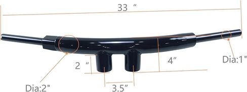 Gloss Black 4" Rise 2" tube T bar Handle Bars handlebars Bold Strong Style for Harley Softail Breakout FXSB FLSTC FLSTN FLSTFB FLS 1993-2024 in Saudi Arabia