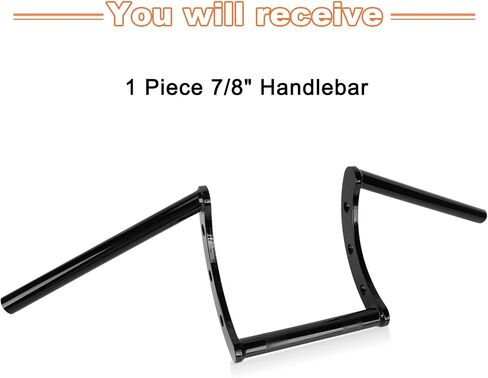 7/8" z bars motorcycle handlebars - PSLER drag bar 22mm handlebar handle for Softail Dyna Sportster Iron 883 Custom Bobber Chopper Cruisers Cafe Racer,Black in Saudi Arabia