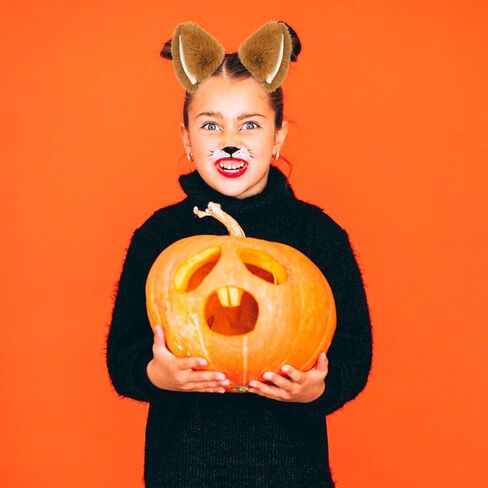 Cat Fox Ears Headband for Women Girls, Halloween Cosplay Cat Costume Faux Fur Ears Headbands Hair Accessories for Adult Kids (Black & Pink) in Kuwait