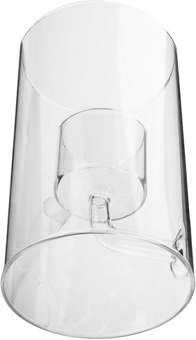 UPKOCH Elegant Transparent Glass Candle Cover Windproof Decorative Candle Shade for Dining Durable and Chic Candle Tube Holder for Cozy Romantic Dinners in Saudi Arabia