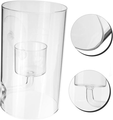 UPKOCH Elegant Transparent Glass Candle Cover Windproof Decorative Candle Shade for Dining Durable and Chic Candle Tube Holder for Cozy Romantic Dinners in Saudi Arabia