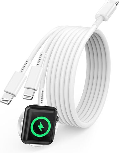 كابل شاحن ساعة Apple الجديد، 1 حزمة USB C شاحن iWatch المغناطيسي سلك شحن سريع، كابل شحن لاسلكي محمول متوافق مع Apple Watch Series 9/8/7/6/SE/SE2/5/4/3/2/1-3FT- أزرق in Kuwait