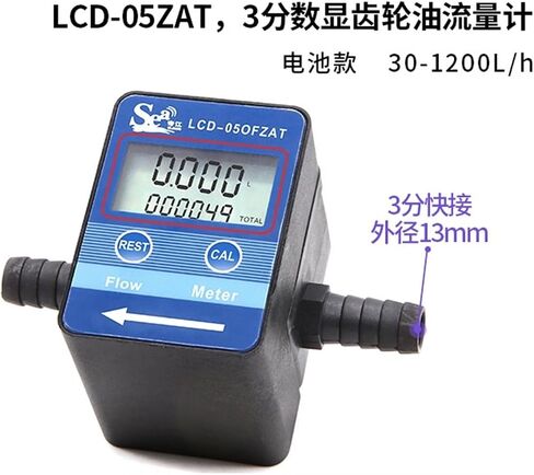 1PCS G3/8 3-minute quick-connect flow meter urea intelligent digital display liquid meter gear oil flow sensor diesel gasoline in Saudi Arabia