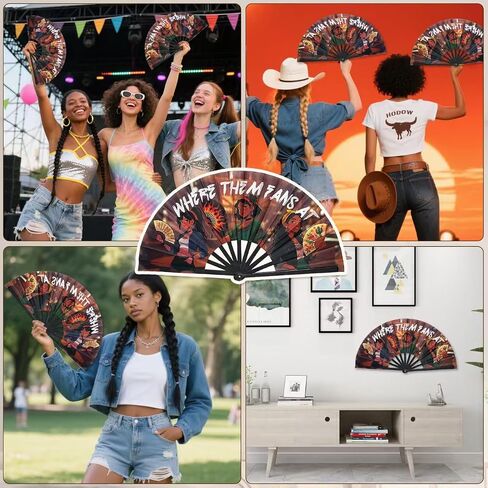 Boots On The Ground Fan ，Cowboy Dance with A Folding Fan,Clack Fan,Decorative Hand Fans,Clacking Fans for Line Dancing,Western-Style Fan Dance for Grand Festival Line Dance(26in) in Saudi Arabia
