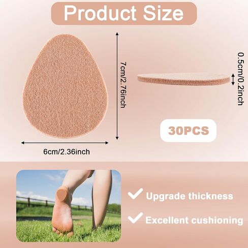 30pcs metatarsal foot face للنساء والرجال ، 0.2 بوصة كرة سميكة من وسادة القدم وسادة ناعمة سادة القدم in Kuwait